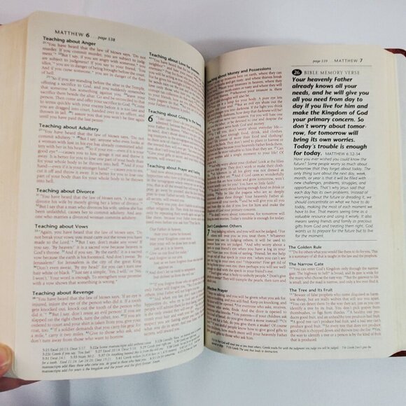 Holy Bible New Living Translation Red Letter Gift & Award Edition Tyndale 1997 - Picture 10 of 11